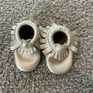 Freshly picked newborn platinum moccasins